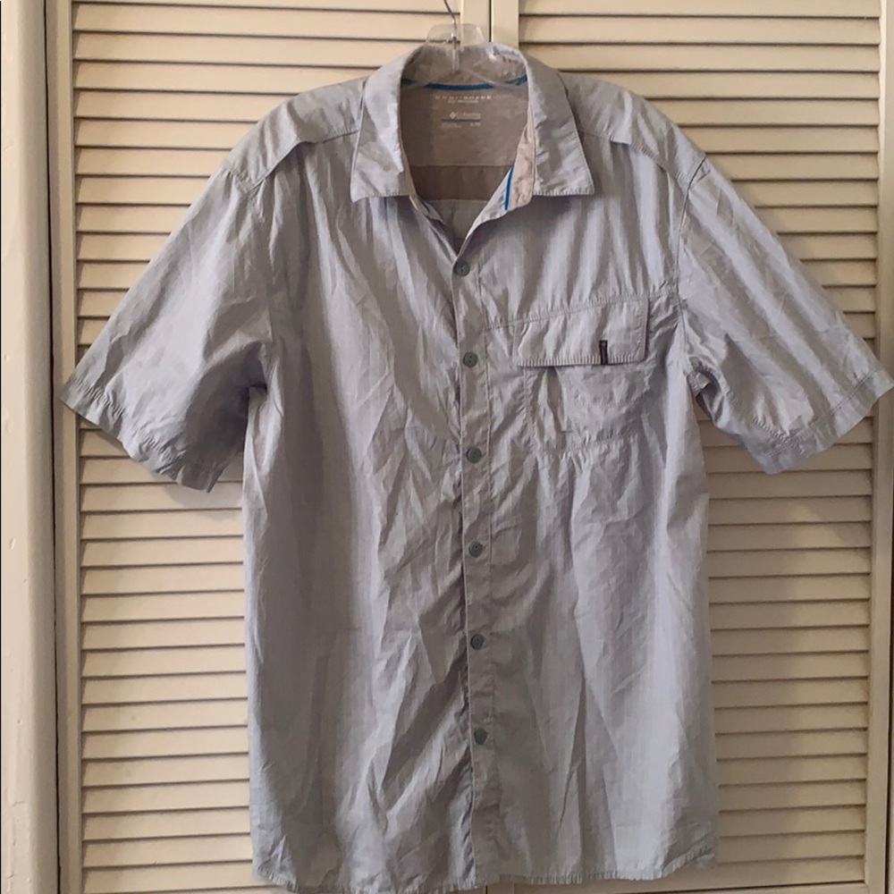 Blue & white Omni-Shade Columbia shirt